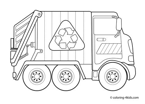 Garbage Truck Printable Coloring Pages - Printable And Enjoyable Learning