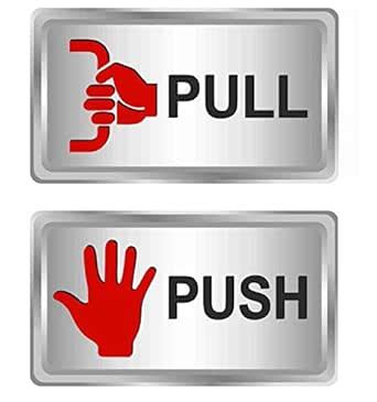 CVANU Self Adhesive Push Pull Sign Stickers -(CV-29) Set of 1 : Amazon ...