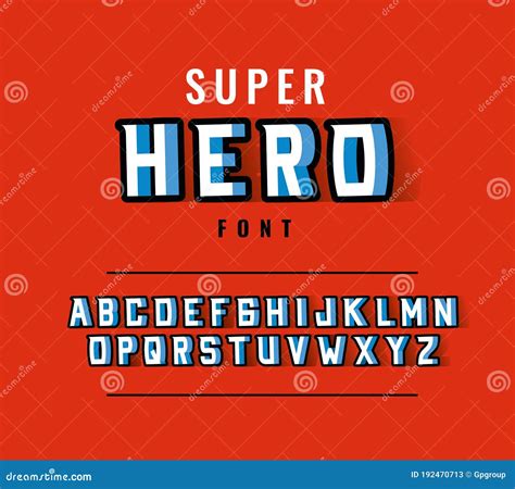 Super Hero Font and Alphabet Vector Design Stock Vector - Illustration ...