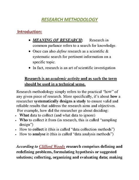 Research Methodology Overview: A Guide for Scientific Papers - Studocu