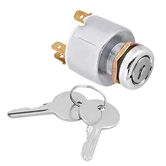 Ignition Switch with 2 Keys, 12V Universal Engine Start Switch Car Auto ...