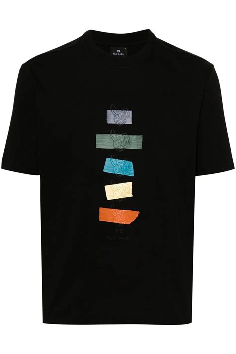 PAUL SMITH Taped Bunnies T-shirt Black - Clothing from Circle Fashion UK