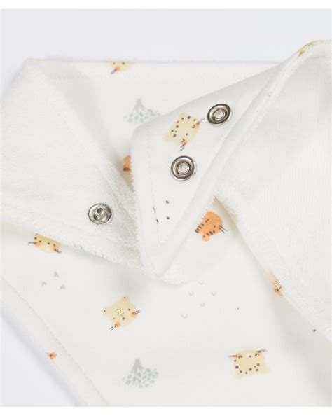 Buy Unisex Bibs Lion Print And Stripe - Pack Of 3 - Beige White Online ...