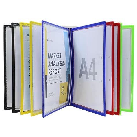 SPS A4 Plastic Wall Unit Hanging Documents Storage Folders - Set of 10 ...