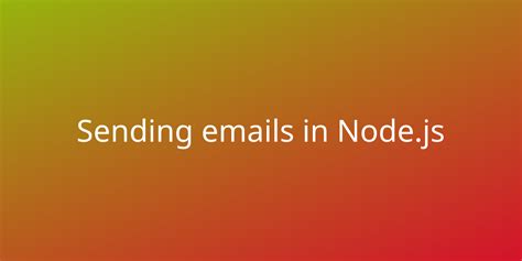 Image result for Node.js Email
