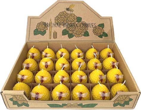 Amazon.com: Beeswax Candles Bulk Set of 24pcs, Bee Candles with Little ...