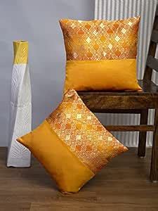 Alina Decor Brocade Embroidery Designer Soft Pillow/Cushion Covers (16 ...