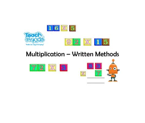 Image result for Written Method for Multiplication