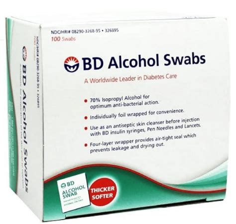 BD Alcohol Swabs 100 Ct - Walmart.com