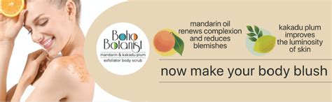 Buy Boho Botanist Mandarin & Kakadu Plum Exfoliating Body Scrub (200 gm ...