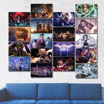 DEMON SLAYER- DECOR | PACK OF 18 wall collage kit |ANIME wall poster 6 ...
