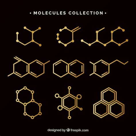 Classic pack of molecules | Premium Vector