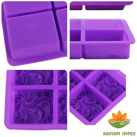 Silicone Soap Moulds - Oval 4 Cavity Silicone Soap Mould 100gms Trader ...
