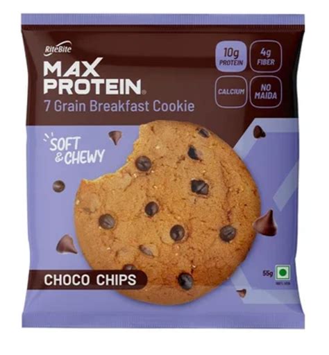 RiteBite Max Protein Choco Chips Cookies - 55gm – Fetch N Buy