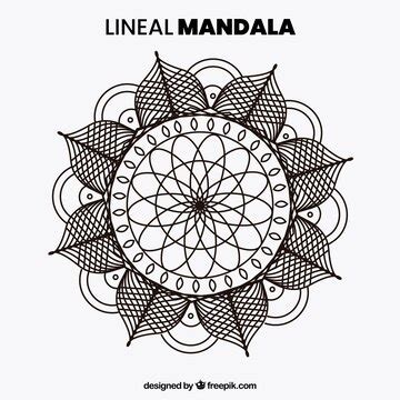 Mandala moderne avec style linéaire | Vecteur Gratuite