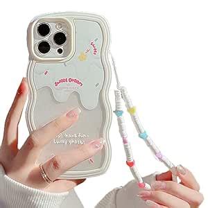 LOLAGIGI for iPhone 13 Pro Case White Ice Cream Cute Curly Wave Frame ...