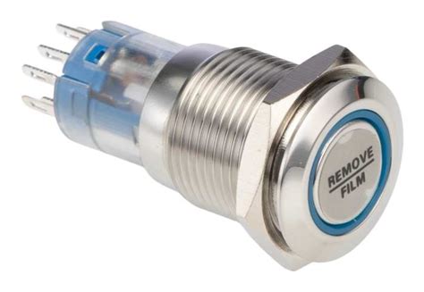 MP0045/1E2BL012 Bulgin | Bulgin MP0045 Series Illuminated Push Button ...