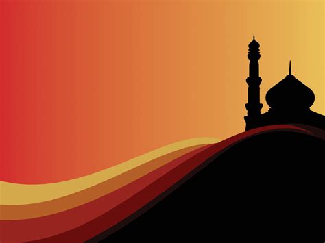 Mosque Religious Powerpoint Templates - Red, Religious Backgrounds