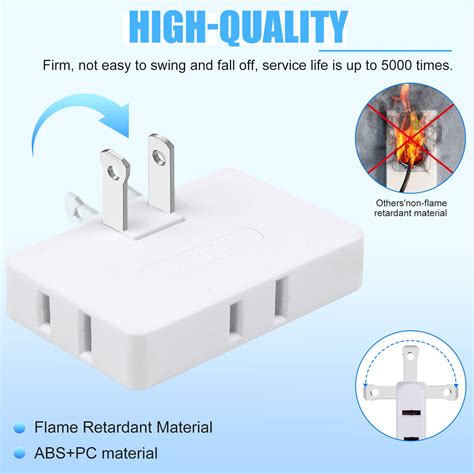 Snapklik.com : 3 Pack AC Flat Wall Outlet Extender Flat Plug Adapter ...