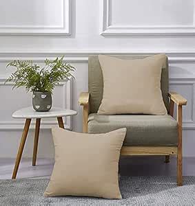 Buy 3 Pcs Solid Color Cotton Decorative Cushion Cover 400-TC 100% ...