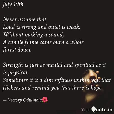 July 19th Never assume t... | Quotes & Writings by Victory Ochumbia ...