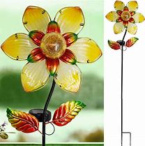 Image result for Metal Flower Solar Lights