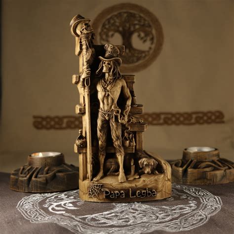 Wooden Papa Legba Statue - lwa in Haitian Vodou – Art Carving Shop