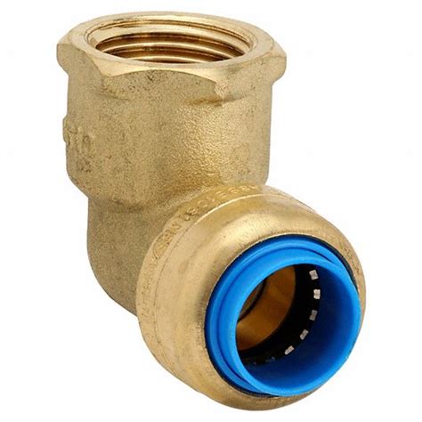 1/2 in OD x 1/2 in Pipe Size, Push-to-Connect x FNPT, Elbow - 447M68 ...