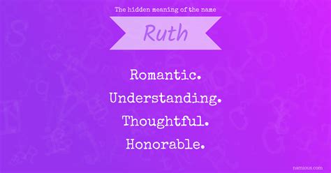The hidden meaning of the name Ruth | Namious