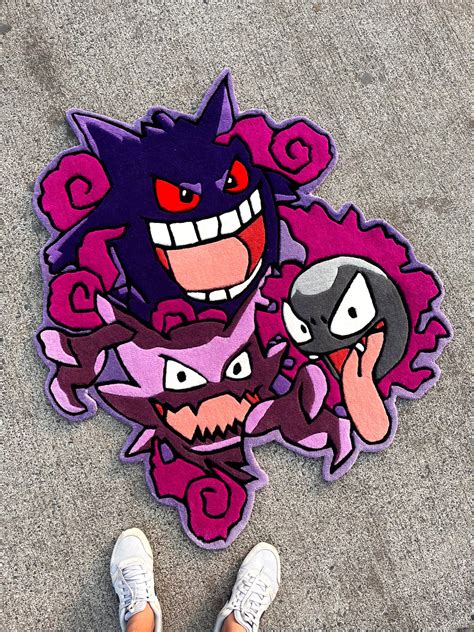 Poke Ghost Type Evolution Custom Rug by Tuftplace – Tuftplace India