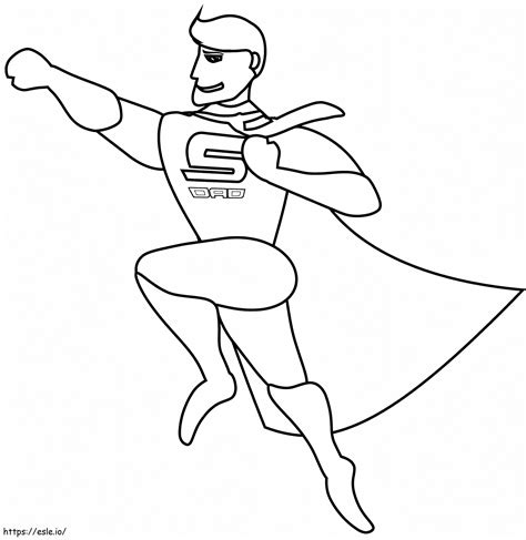 Super Dad Is Cool coloring page