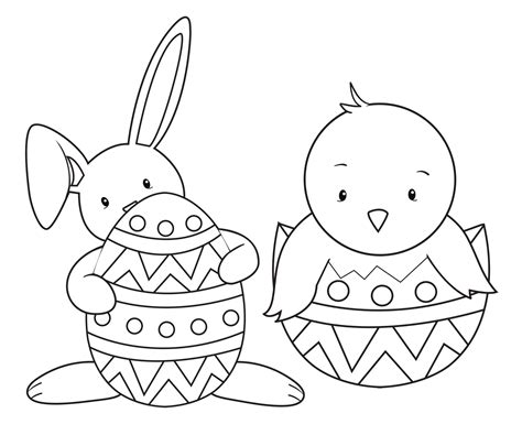 Easy Easter Bunny Coloring Pages at GetColorings.com | Free printable ...