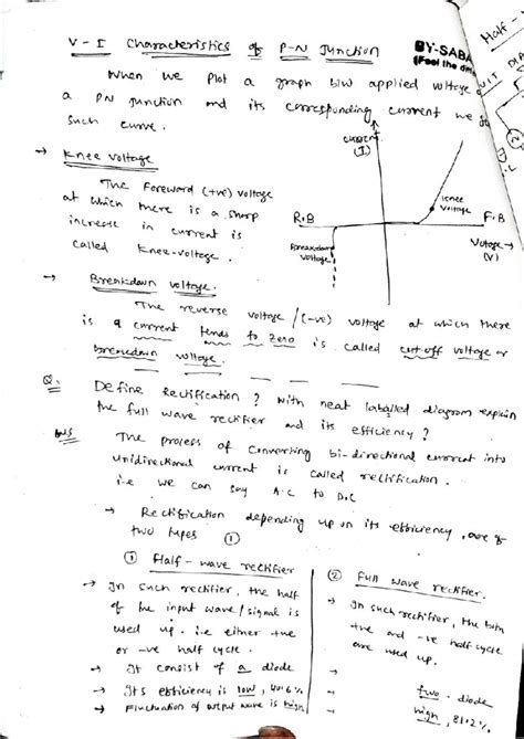 Semiconductor physics note - Half Characteristics of Junction (Feel the ...