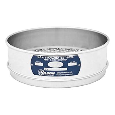 Buy Gilson 8-Inch (203mm) ASTM E11 Test Sieve, All Stainless Steel, No ...