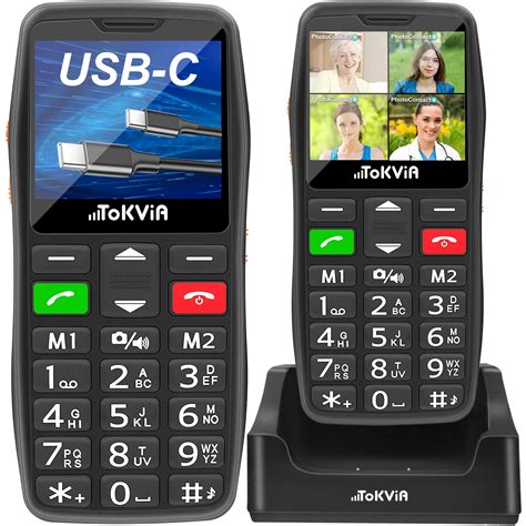 Buy TOKVIA Mobile Phone for Elderly, Easy to Use Big Button Big Numbers ...