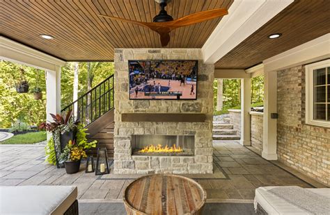 Pin on patio in 2024 | Backyard fireplace patio, Outdoor stone ...
