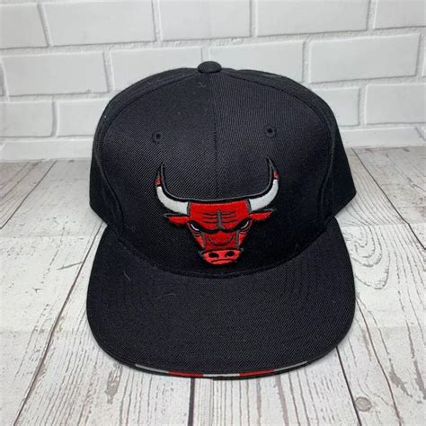 Mitchell & Ness Chicago Bulls NBA 7 3/8 Hat Fitted Cap Men Black Air ...