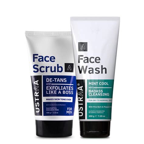 Ustraa Face Wash - Mint Cool - For Dry to Normal Skin - 200g | Reduces ...