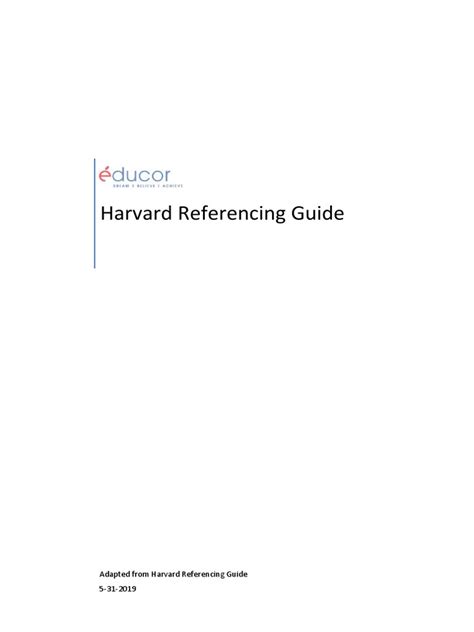 Image result for Harvard Reference Guide
