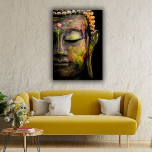 The seven colours beautiful canvas lord buddha painting modern art for ...