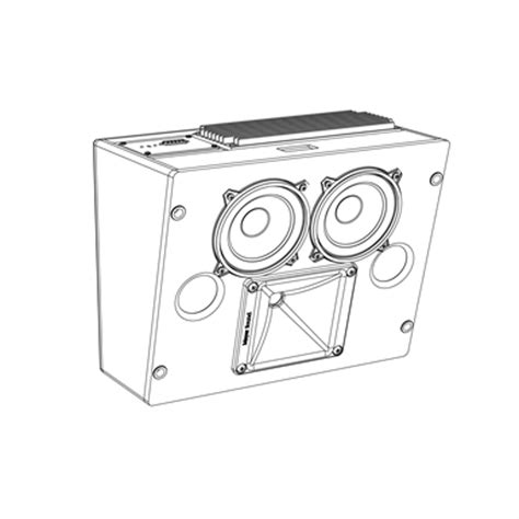 BIM objects - Free download! HMS-5 Compact Cinema Surround Loudspeaker ...