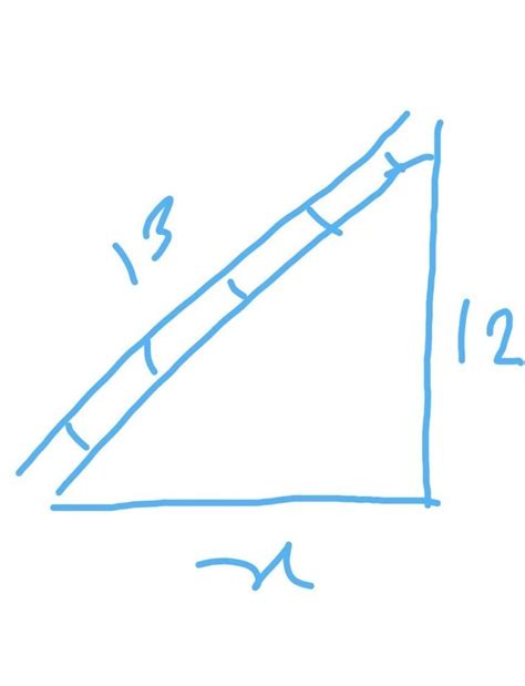 A 13 m long ladder is leaned against a wall. The ladder reaches the ...