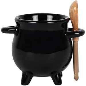 Buy Black Cauldron Egg Cup with Broom Spoon Witch/Occult Online at Low ...