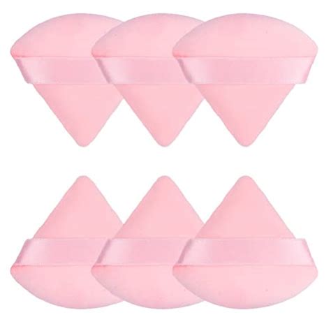 Pimoys 6 Pieces Pure Cotton Powder Puff Face Soft Triangle Makeup Puff ...
