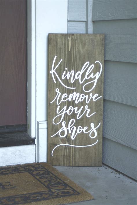 Buy Ced454sy Kindly Remove Your Shoes Sign Hand lettered sign Entry ...