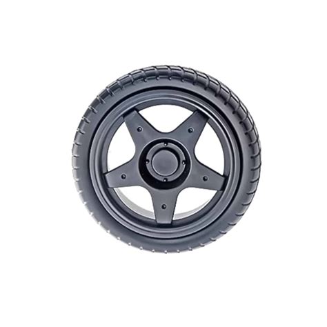 65mm BO Wheel Rubber Tyre Wheel for BO Motors- Black – REES52