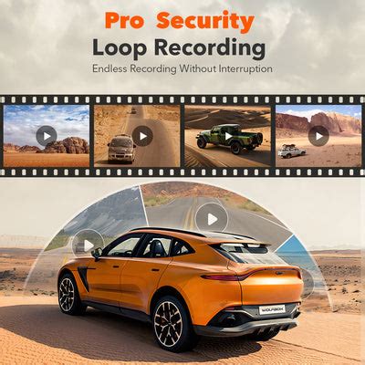 WOLFBOX G900Pro 12MP WiFi Touch Screen Rear View Mirror Dash Cam Smart