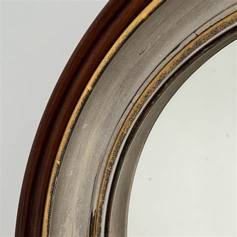 Mahogany Parcel Gilt Antique Round Mirror