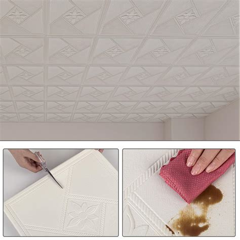 Snapklik.com : 16 Pcs Ceiling Tiles Peel And Stick, Decorative Foam ...