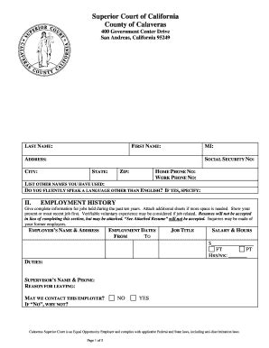 Fillable Online calaveras courts ca Superior Court of California County ...